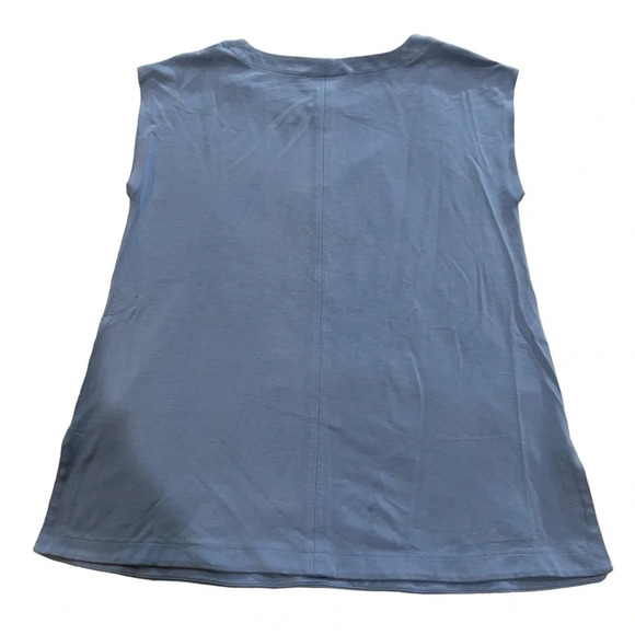 J.‎ Jill Wear Ever Collection Blue Long Line Sleeveless Tunic Shirt Size Small - Picture 3 of 4